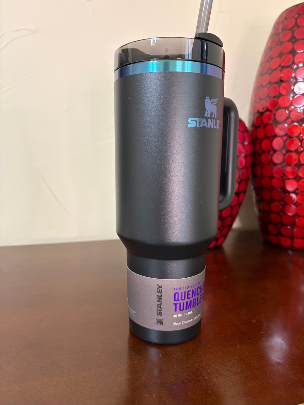 SOLD Stanley Black Chroma Collection 40 oz Quencher H2.0 Tumbler with Flowstate - Picture 7 of 17